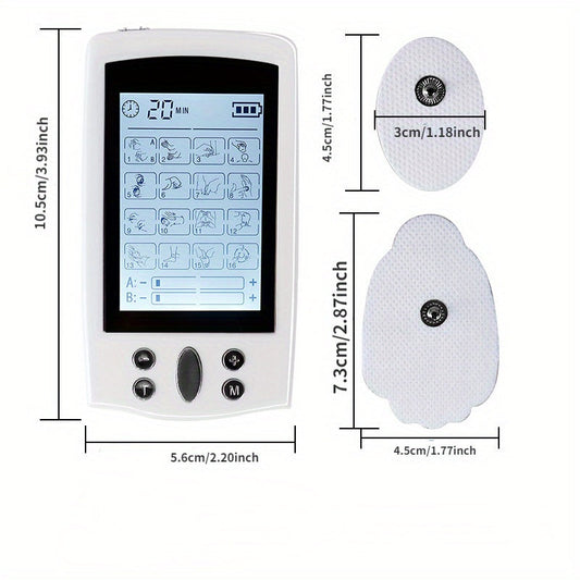 NNETM 16-Mode Electric Massager - Dual Output EMS & TENS(White)