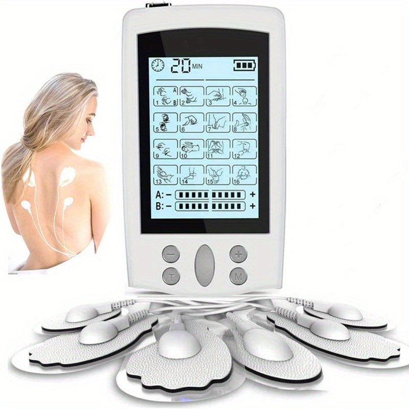NNETM 16-Mode Electric Massager - Dual Output EMS & TENS(White)