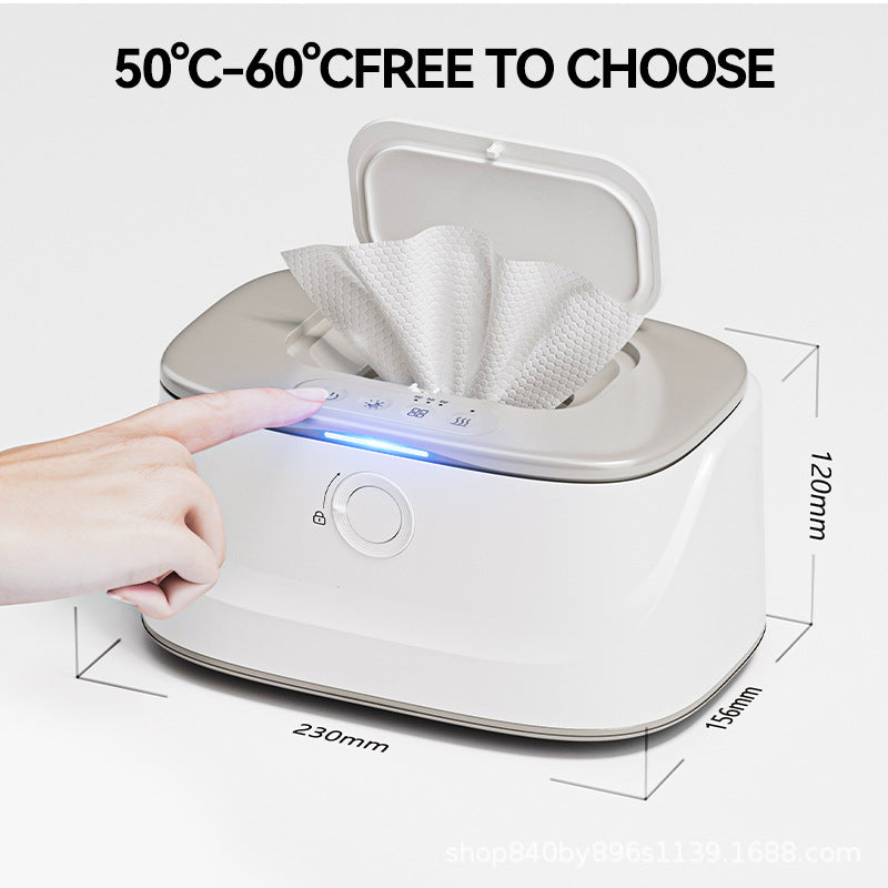 NNEDSZ Grey USB-Powered Baby Wet Wipes Warmer - Portable and Adjustable Heating
