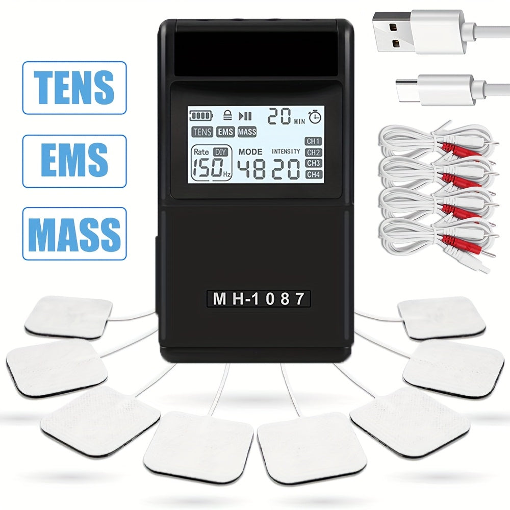 NNETM Digital 4-Channel TENS EMS Muscle Stimulator
